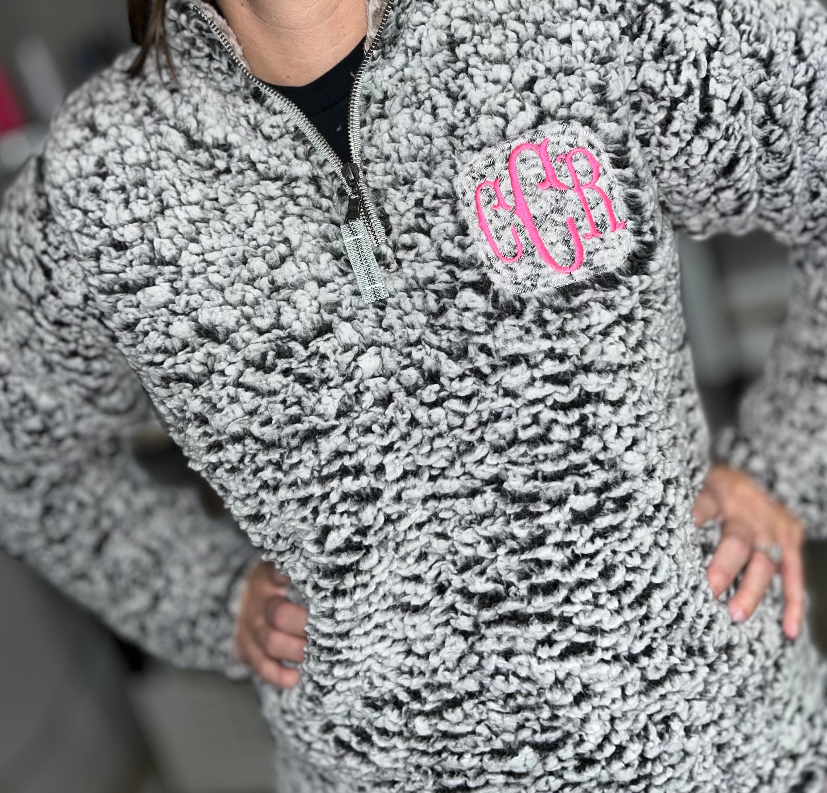 Sherpa sales monogram pullover